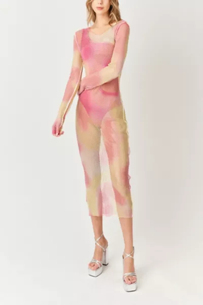 Amy Lynn Netted Rhinestone Maxi Dress