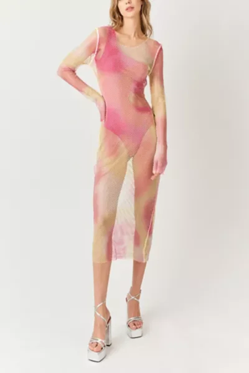 Amy Lynn Netted Rhinestone Maxi Dress
