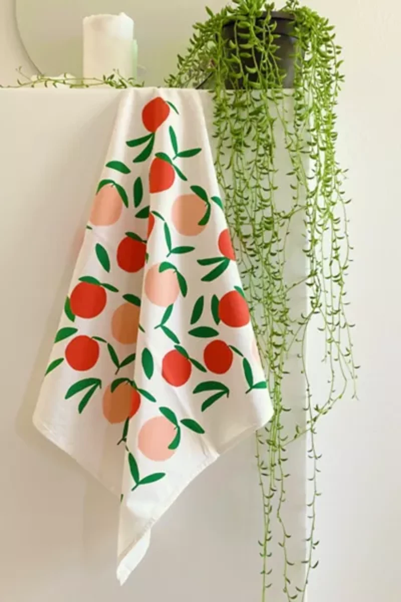 Julie Peach Tea Towel