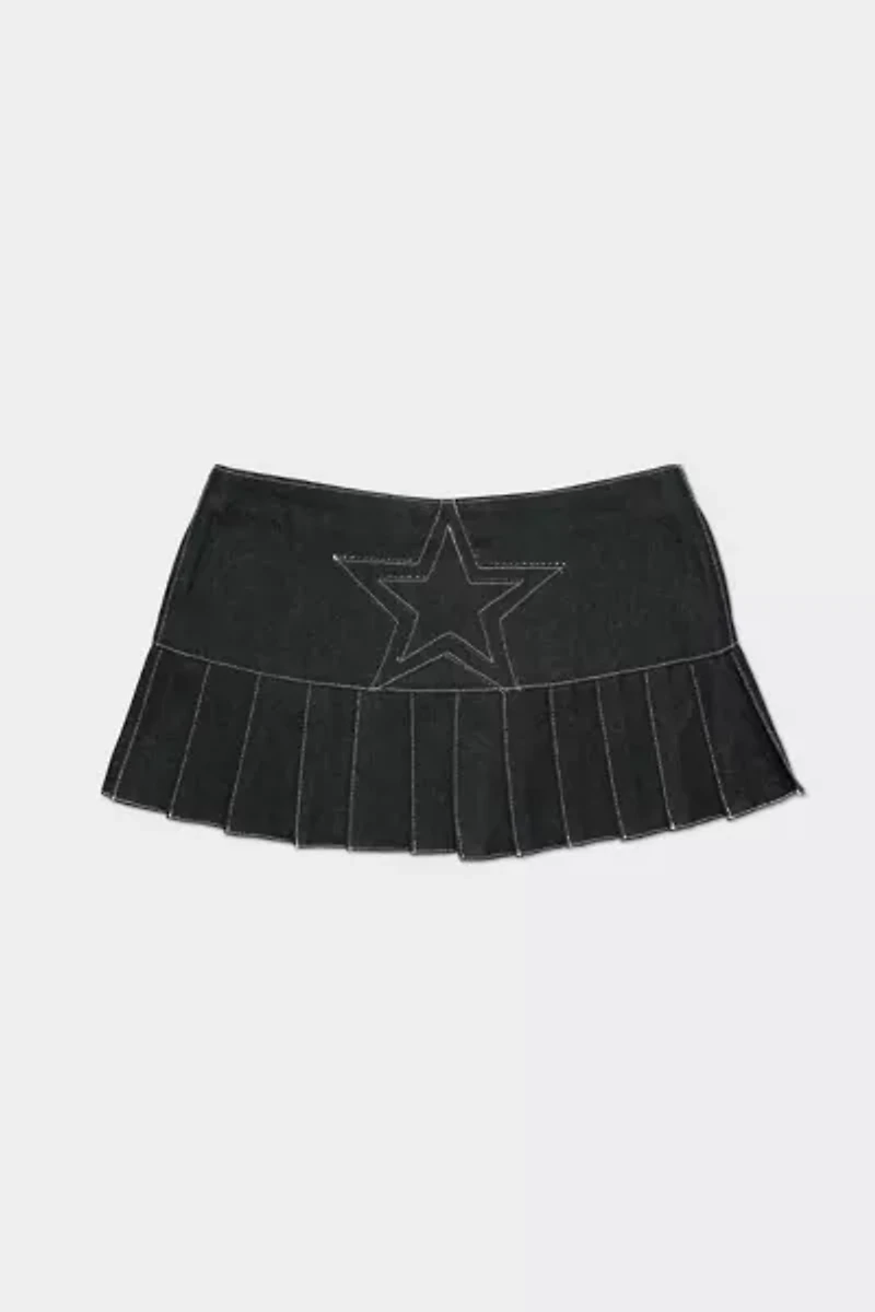 Mindblown Denim Star Skirt
