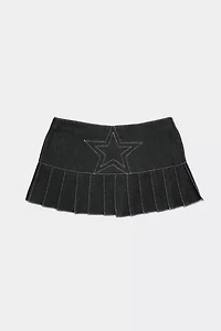 Mindblown Denim Star Skirt