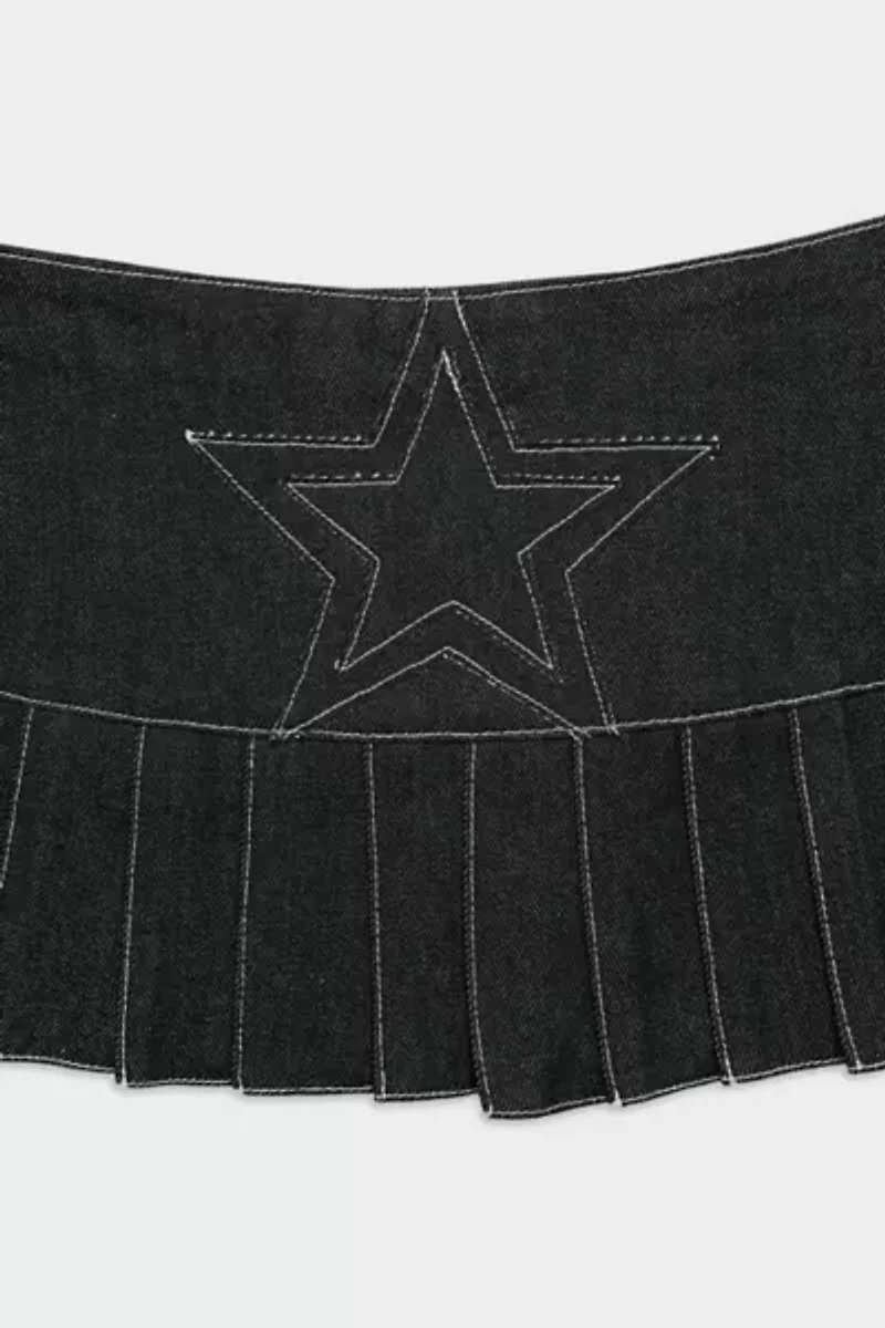 Mindblown Denim Star Skirt