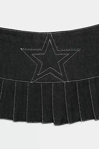 Mindblown Denim Star Skirt