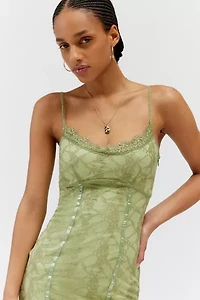 Daisy Street Stretch Lace Midi Dress