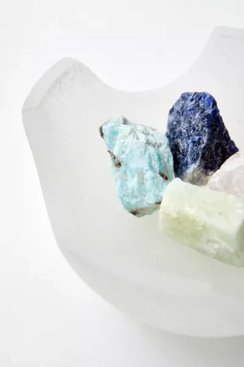 Ariana Ost Scalloped Selenite Charging Bowl & Crystal Set