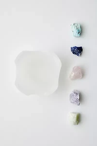 Ariana Ost Scalloped Selenite Charging Bowl & Crystal Set