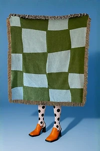 Clr Shop Check Yourself Woven Throw Blanket