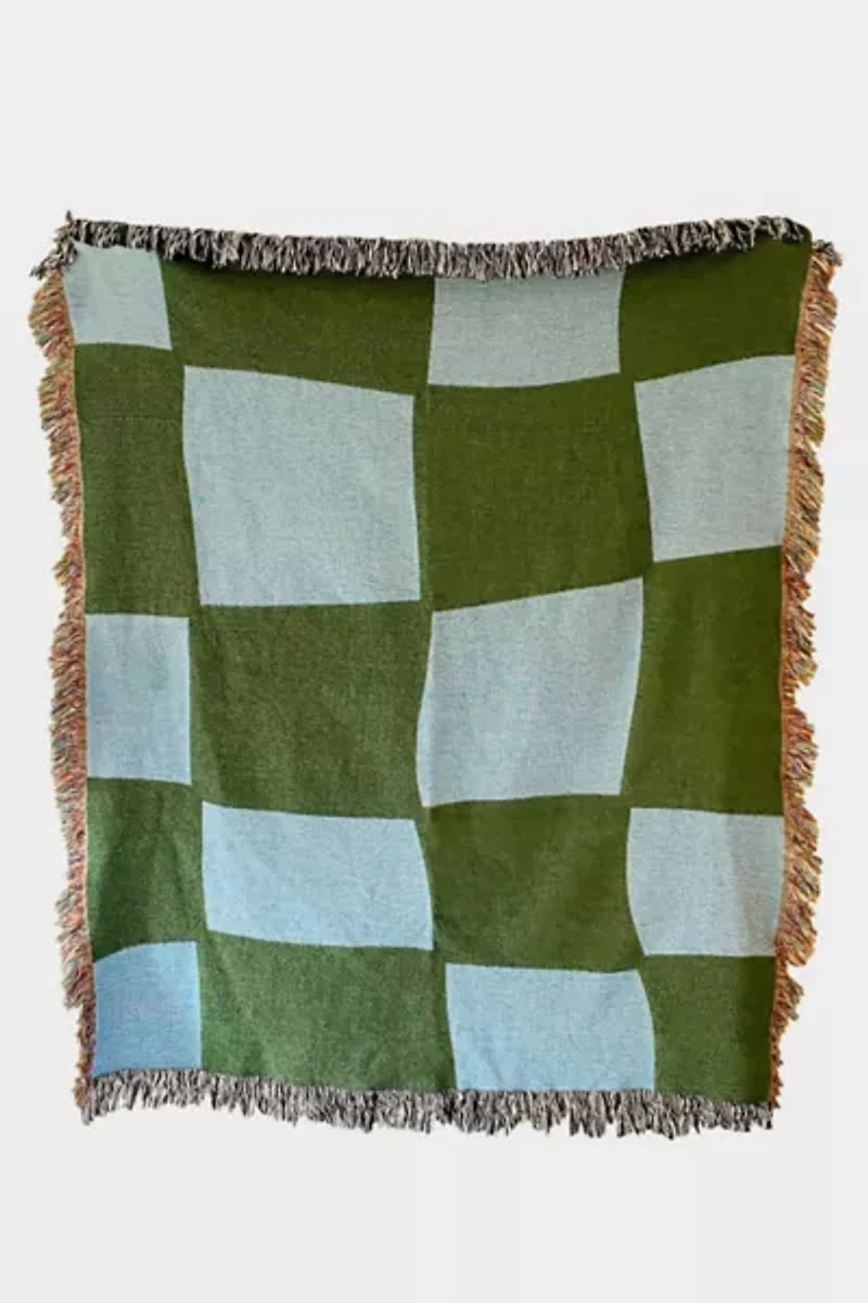 Clr Shop Check Yourself Woven Throw Blanket