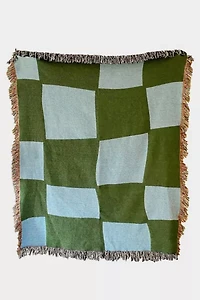 Clr Shop Check Yourself Woven Throw Blanket