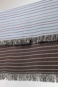 Clr Shop Stripey Woven Throw Blanket