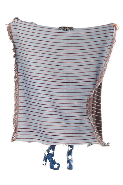 Clr Shop Stripey Woven Throw Blanket