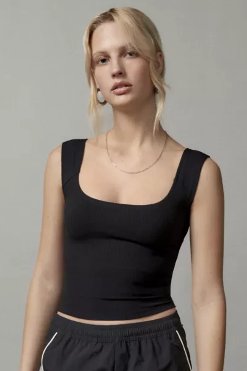 BDG Ribbed Square Neck Tank Top