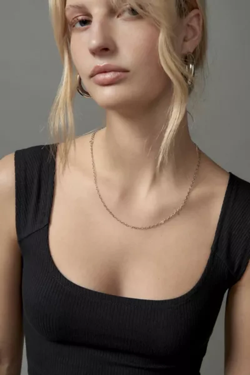 BDG Ribbed Square Neck Tank Top
