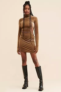 AFRM Lorin Velvet Mini Dress