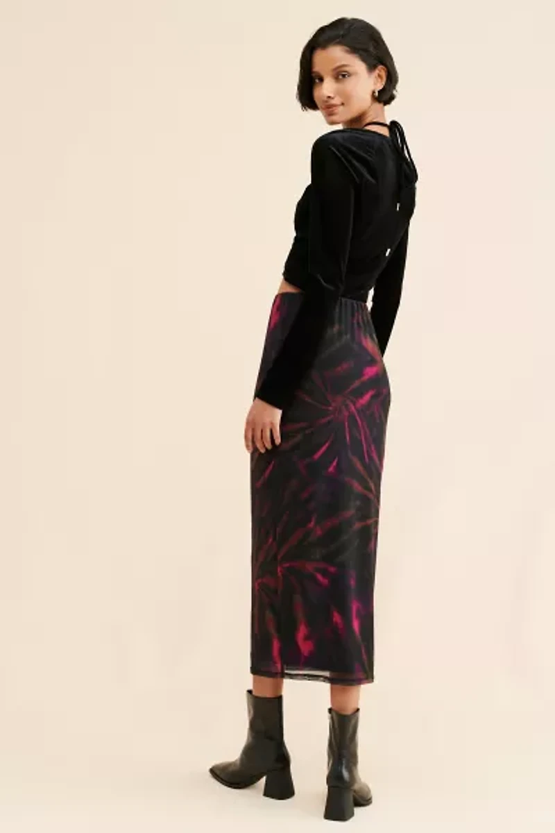 AFRM Felix Mesh Midi Skirt