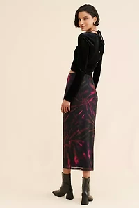 AFRM Felix Mesh Midi Skirt