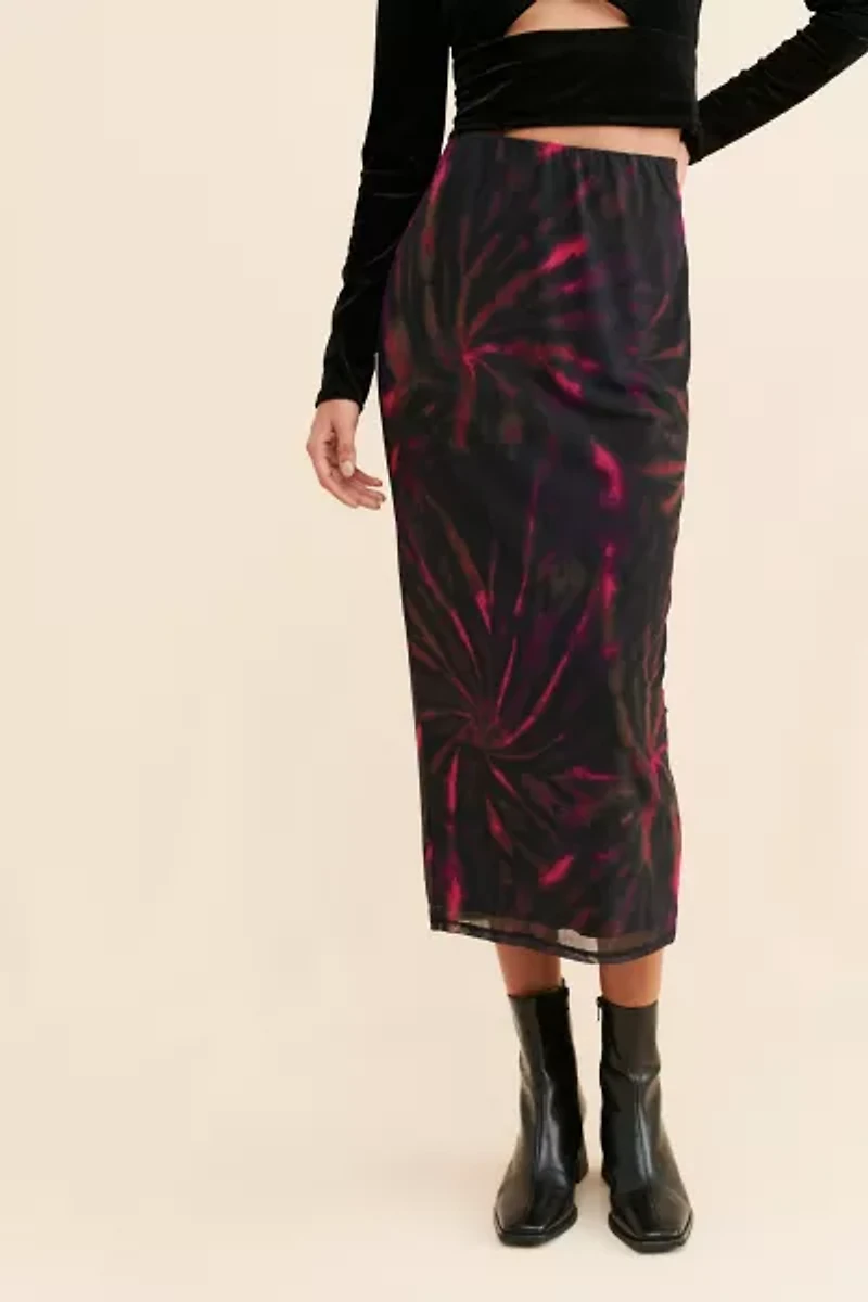 AFRM Felix Mesh Midi Skirt