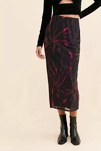 AFRM Felix Mesh Midi Skirt