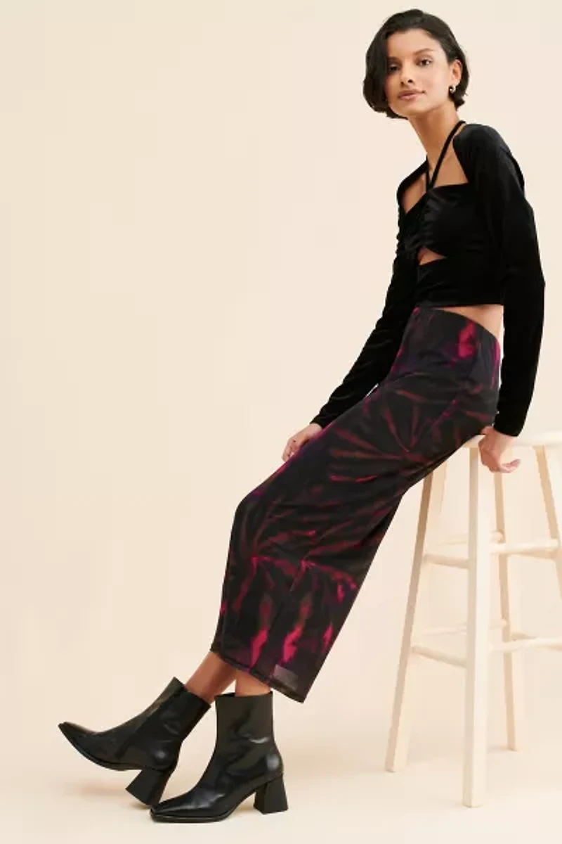 AFRM Felix Mesh Midi Skirt