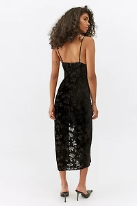 UO Mallory Velvet Midi Dress