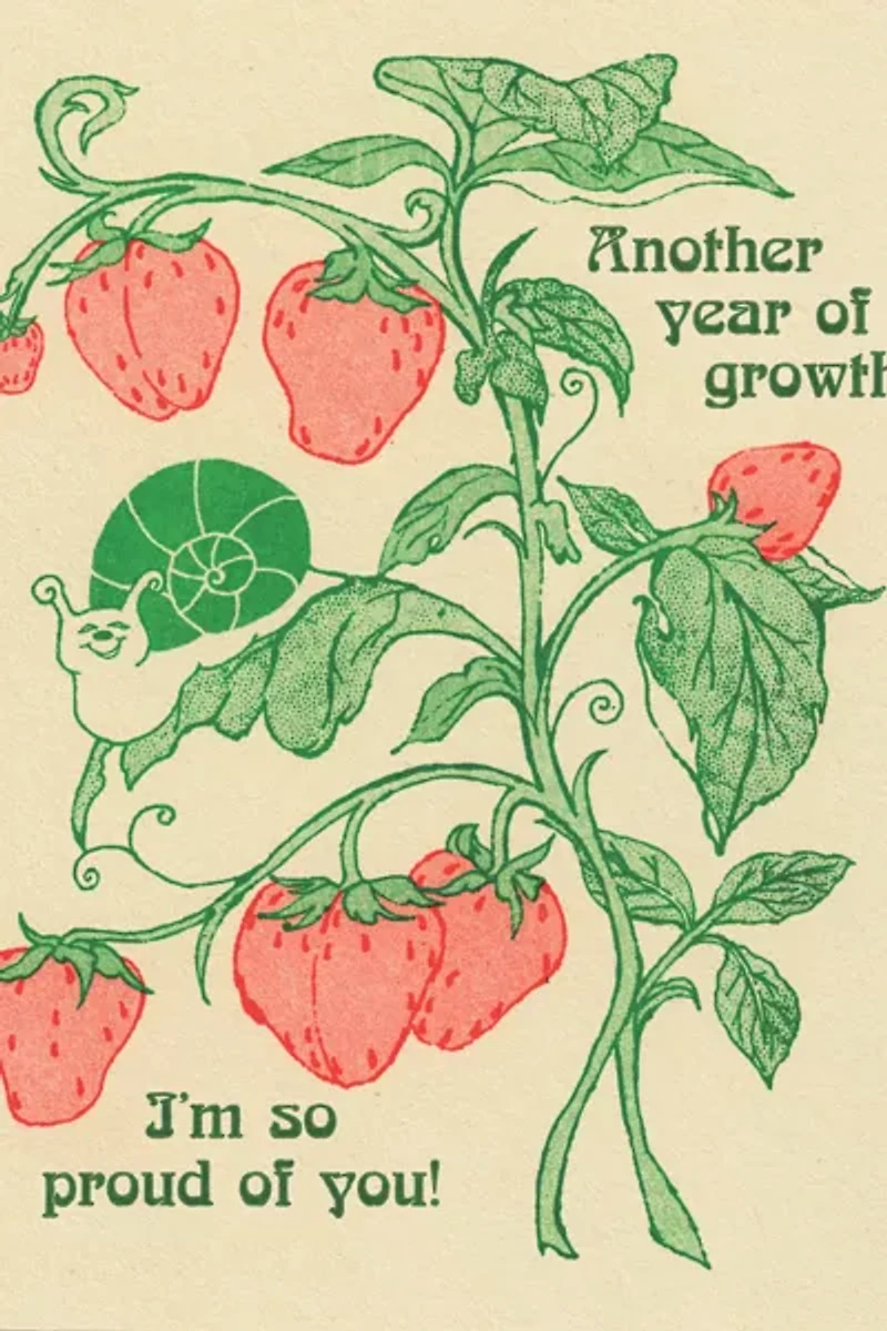 Red Cap Year of Growth Greeting Card