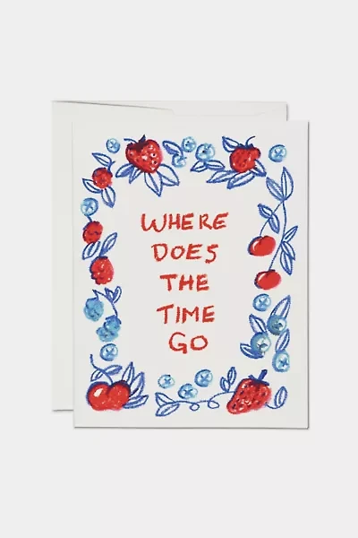 Red Cap Berry Time Greeting Card