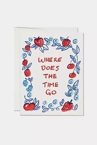 Red Cap Berry Time Greeting Card