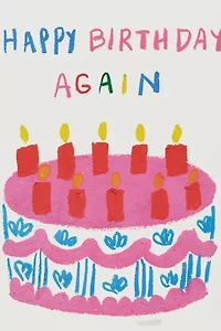 Red Cap Birthday Again Greeting Card