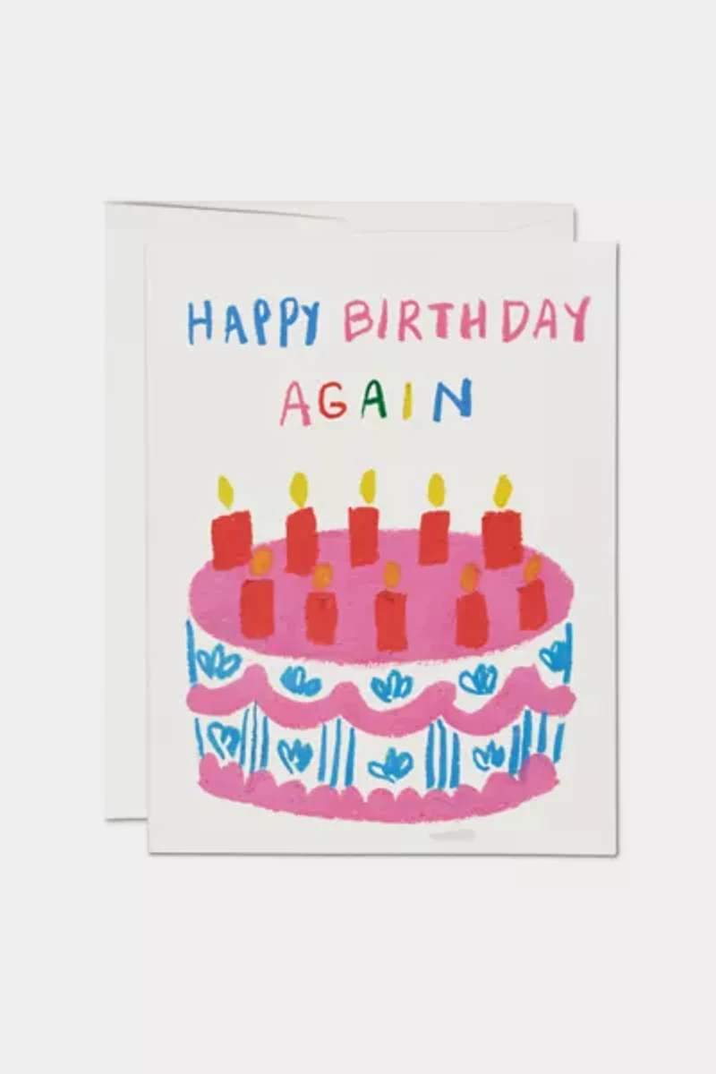 Red Cap Birthday Again Greeting Card