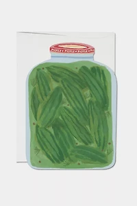 Red Cap Pickle Birthday Greeting Card