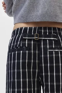BDG Charlie Gingham Low-Rise Wide-Leg Pant
