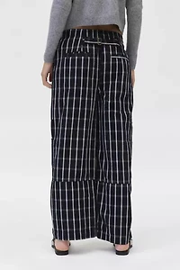 BDG Charlie Gingham Low-Rise Wide-Leg Pant