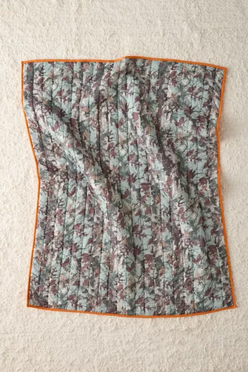 Jasmine Cotton Seed Stitch Quilted Throw Blanket