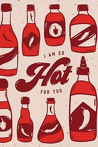 Boss Dotty Hot Sauce Love Greeting Card