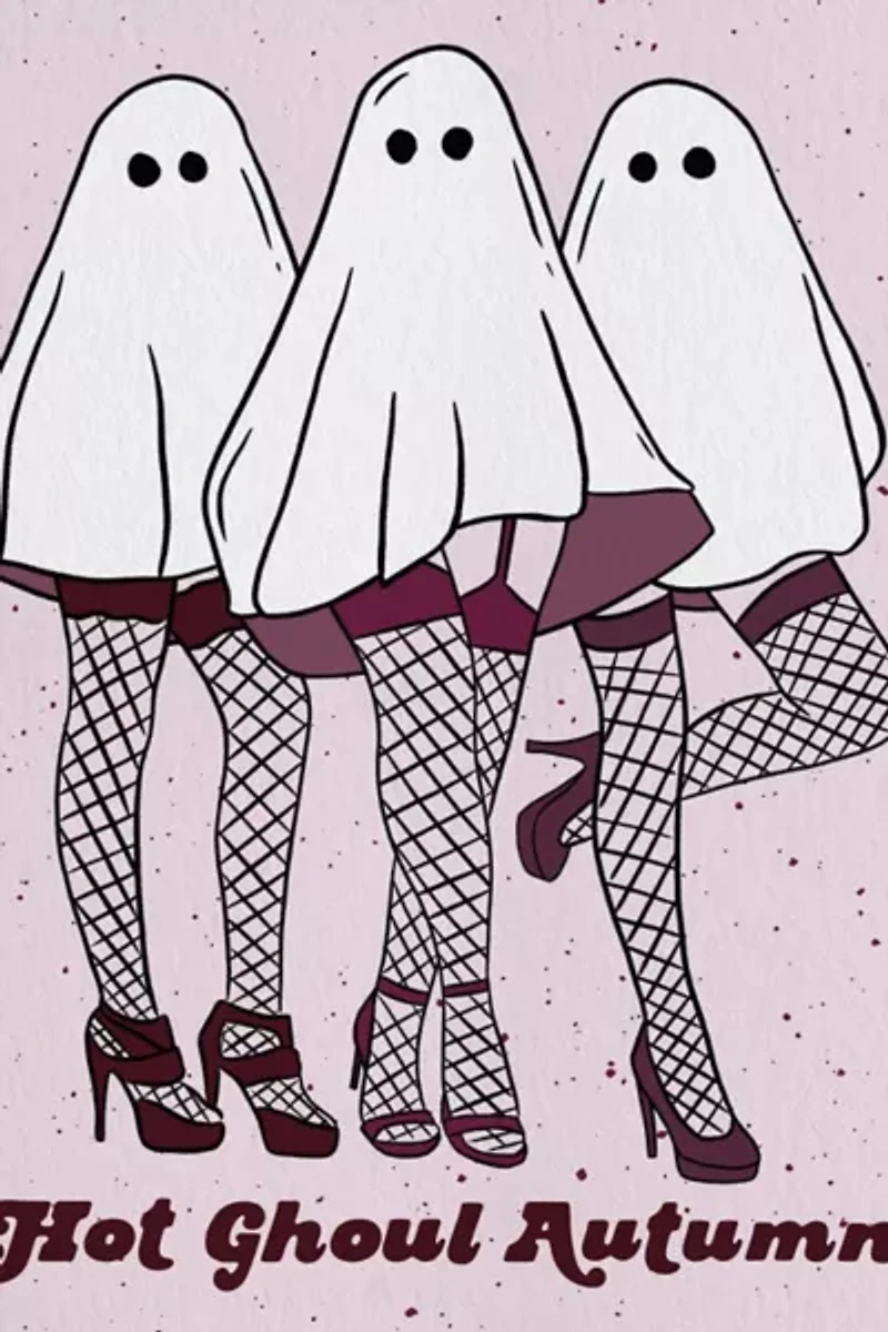 Boss Dotty Hot Ghoul Autumn Greeting Card