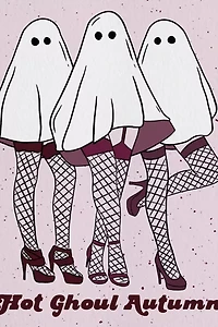 Boss Dotty Hot Ghoul Autumn Greeting Card