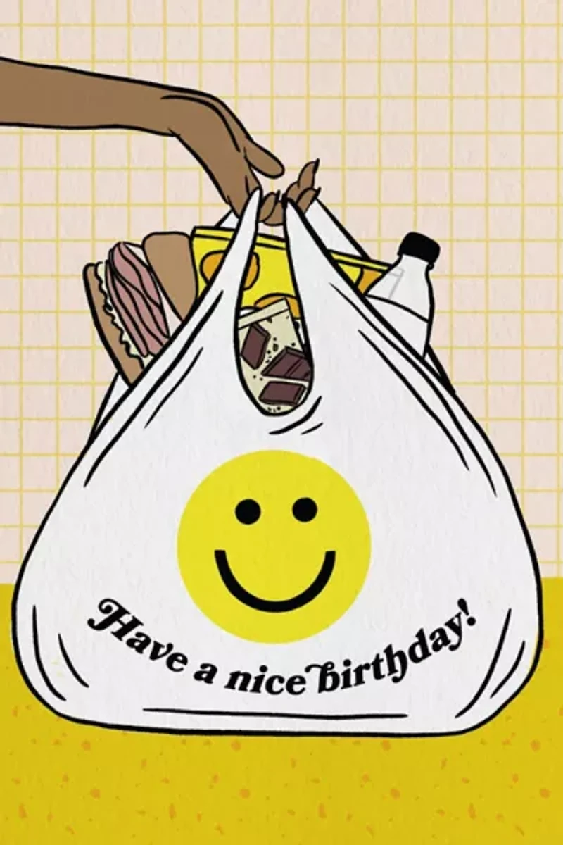 Boss Dotty Deli Bag Birthday Greeting Card