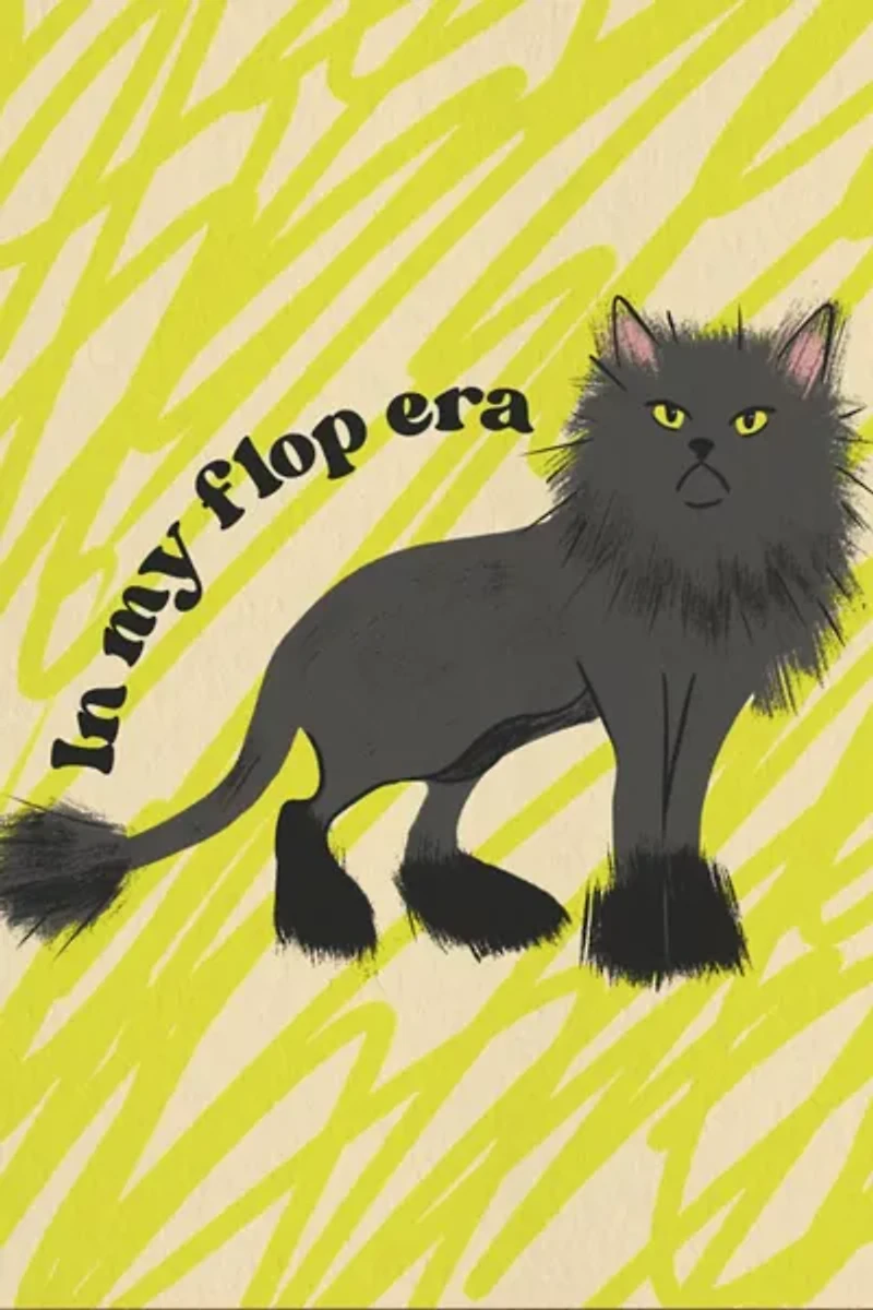 Boss Dotty Flop Era Cat Greeting Card