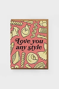 Boss Dotty Pasta Love Greeting Card