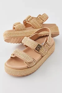 Steve Madden Bigmona Raffia Platform Sandal