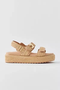 Steve Madden Bigmona Raffia Platform Sandal