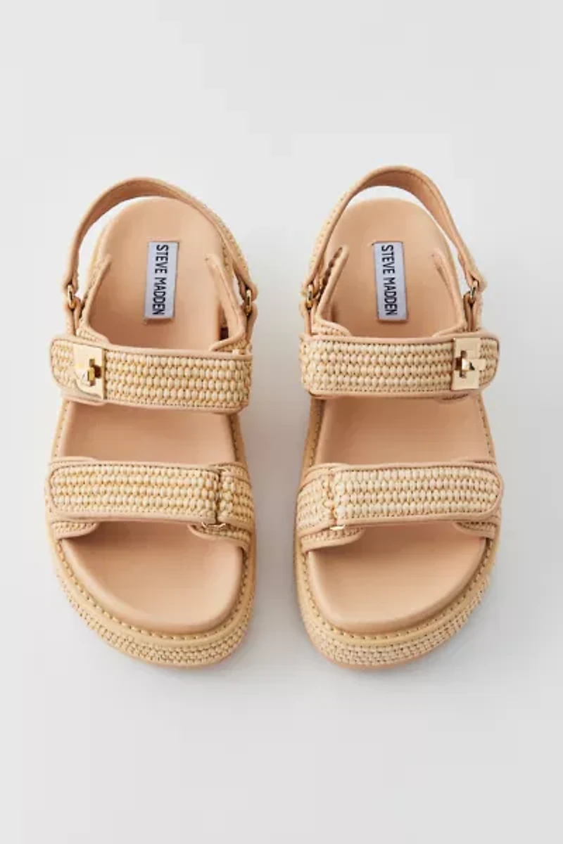 Steve Madden Bigmona Raffia Platform Sandal