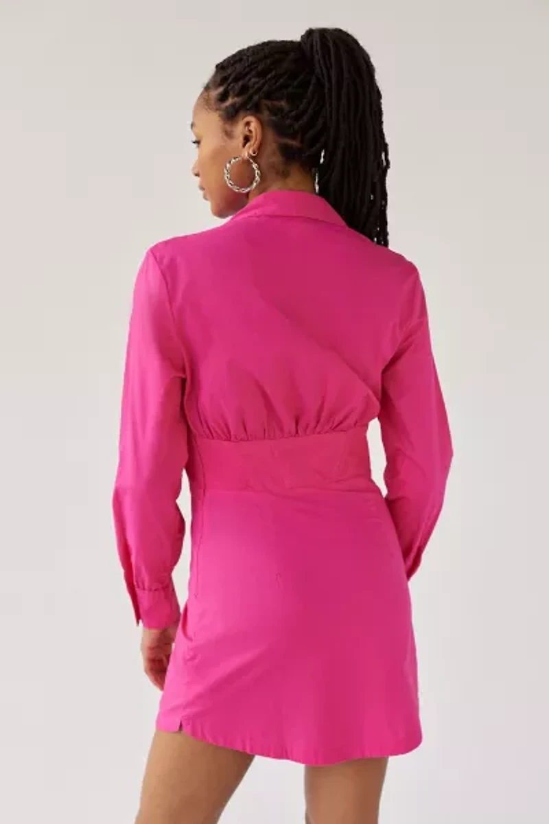 UO Phoebe Long Sleeve Corset Mini Dress