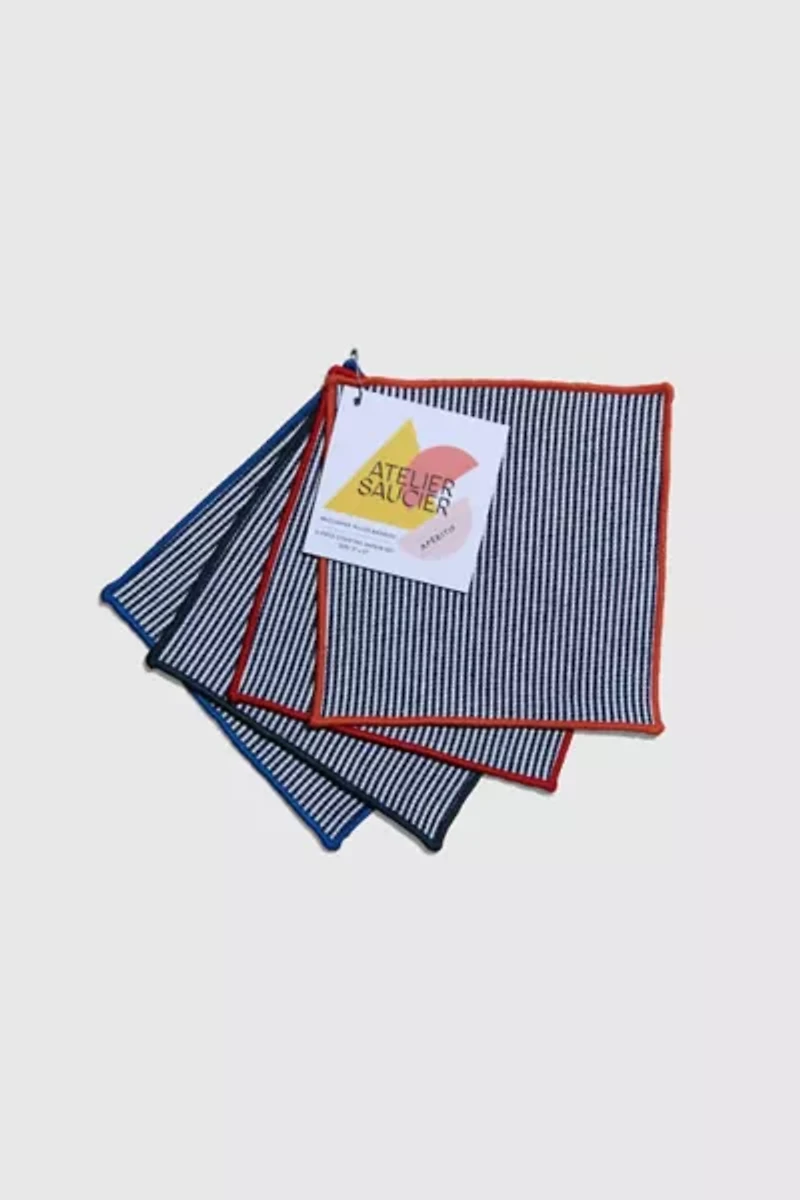 ATELIER SAUCIER Patterned Cocktail Napkin Set