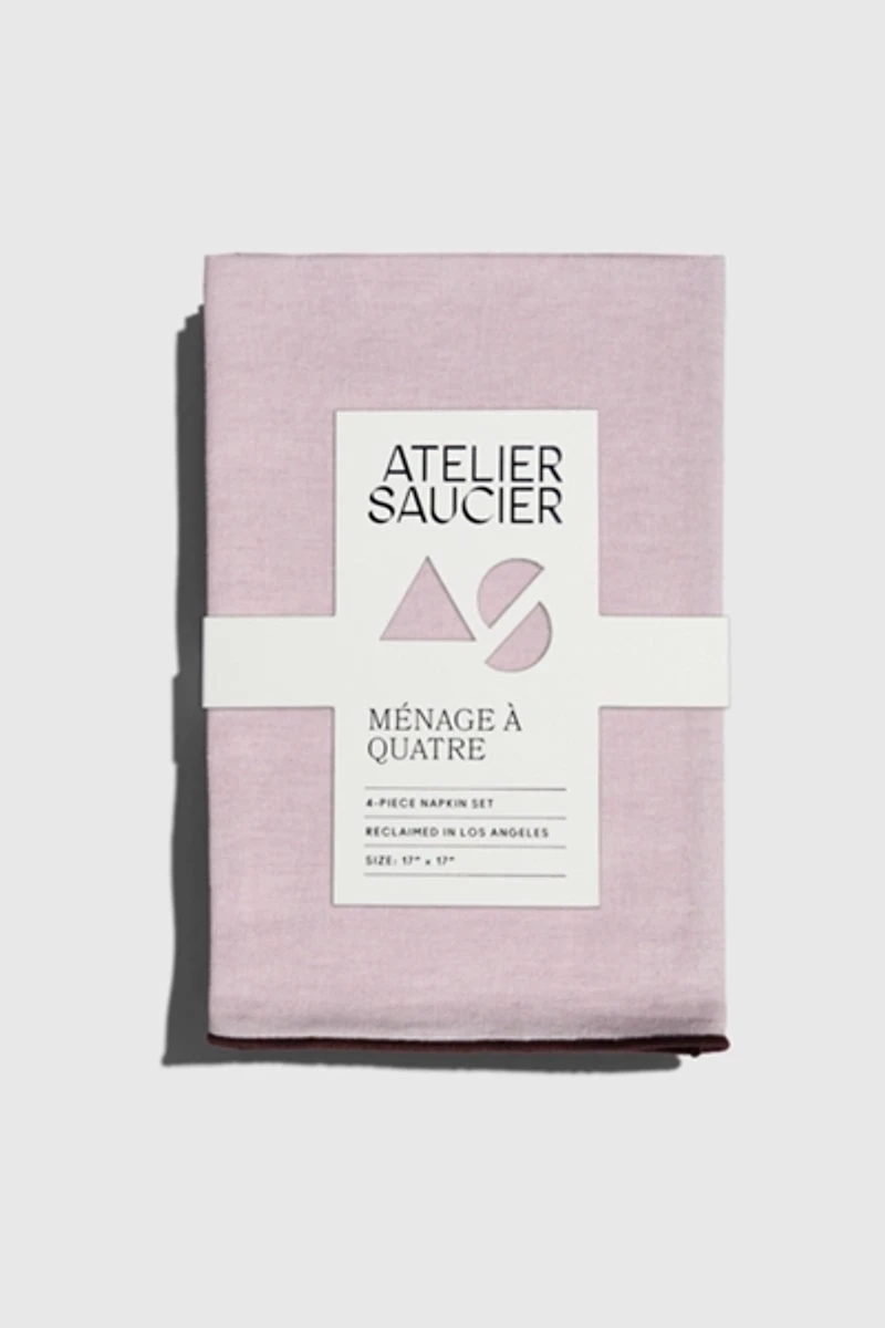 ATELIER SAUCIER Blush Linen Napkin Set