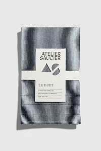 ATELIER SAUCIER Striped Tea Towel Set