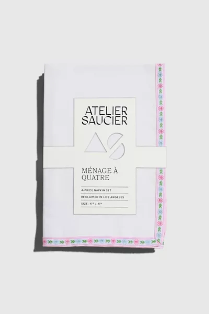 ATELIER SAUCIER Frill Trim Napkin Set