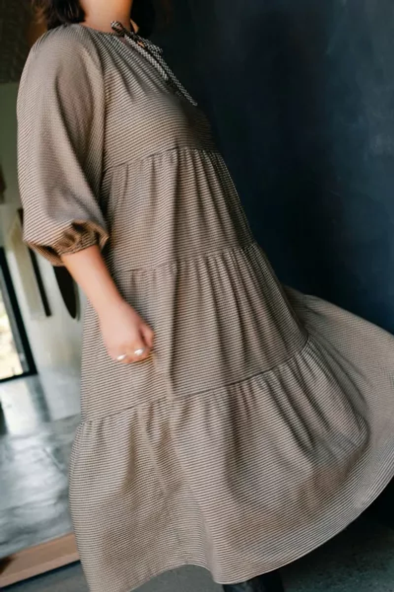 Whimsy + Row Mandy Gingham Midi Dress