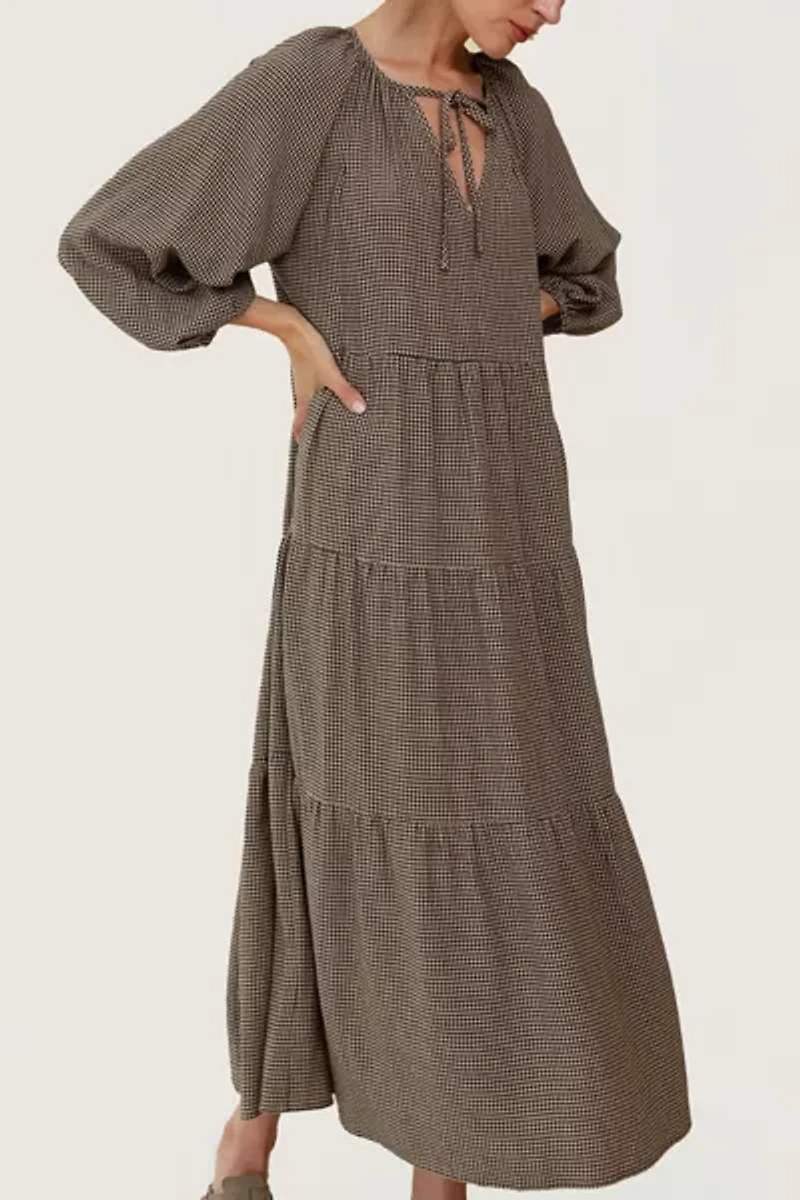 Whimsy + Row Mandy Gingham Midi Dress