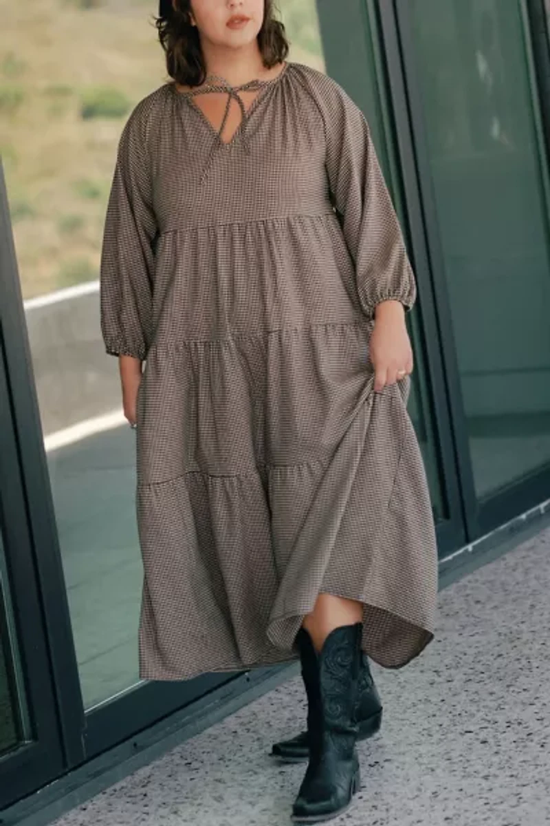 Whimsy + Row Mandy Gingham Midi Dress